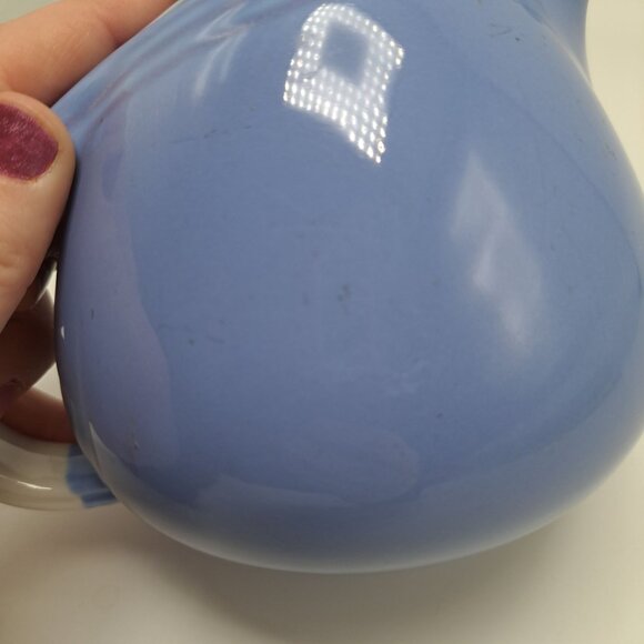 1940s Hall Superior Quality Kitchenware Rose Parade Teapot Blue With Floral Lid - Picture 5 of 16